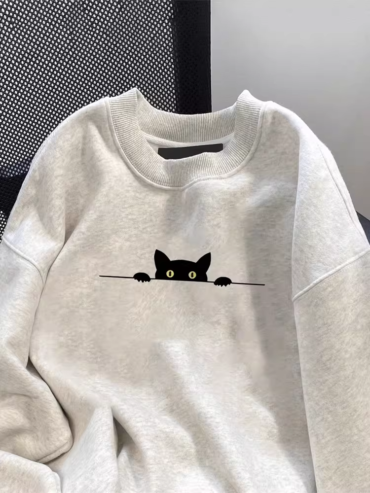 Áo len dày lót lông cừu kiểu Nhật dành cho nữ, thiết kế theo phong cách Hồng Kông mùa thu đông, áo lớp trong dành cho cặp đôi.