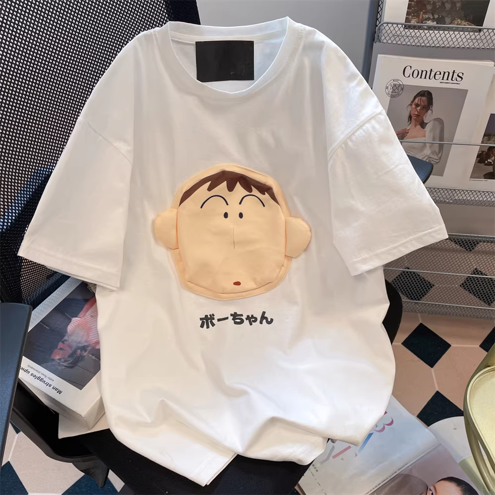 Áo thun dễ thương và vui nhộn theo phong cách Nhật Bản với thiết kế độc đáo dành cho nữ, thiết kế cặp đôi mùa hè, áo ngắn tay đặc biệt và tinh tế.