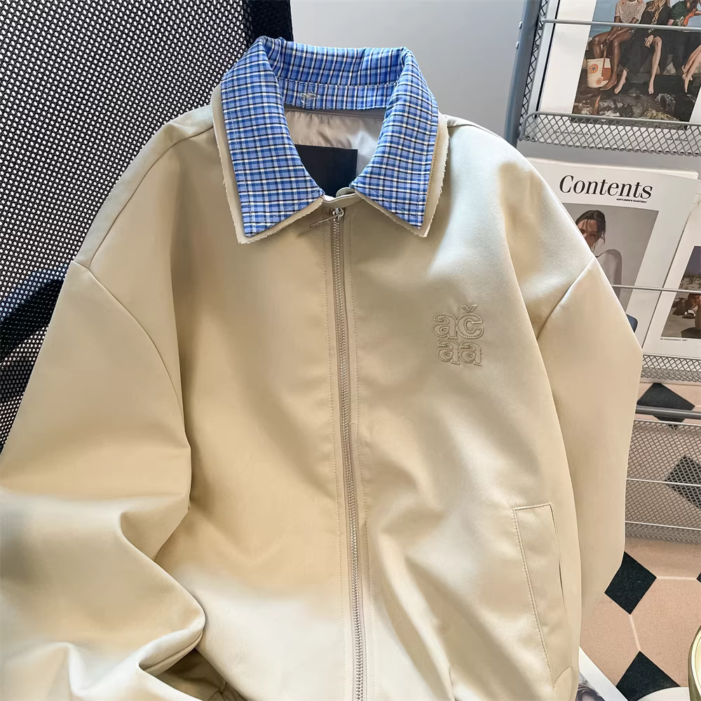 Áo khoác ngắn có cổ chắp vá kiểu cổ điển dành cho nữ vào đầu mùa thu đông, phong cách thích hợp cao cấp, trang phục công sở giản dị độc đáo