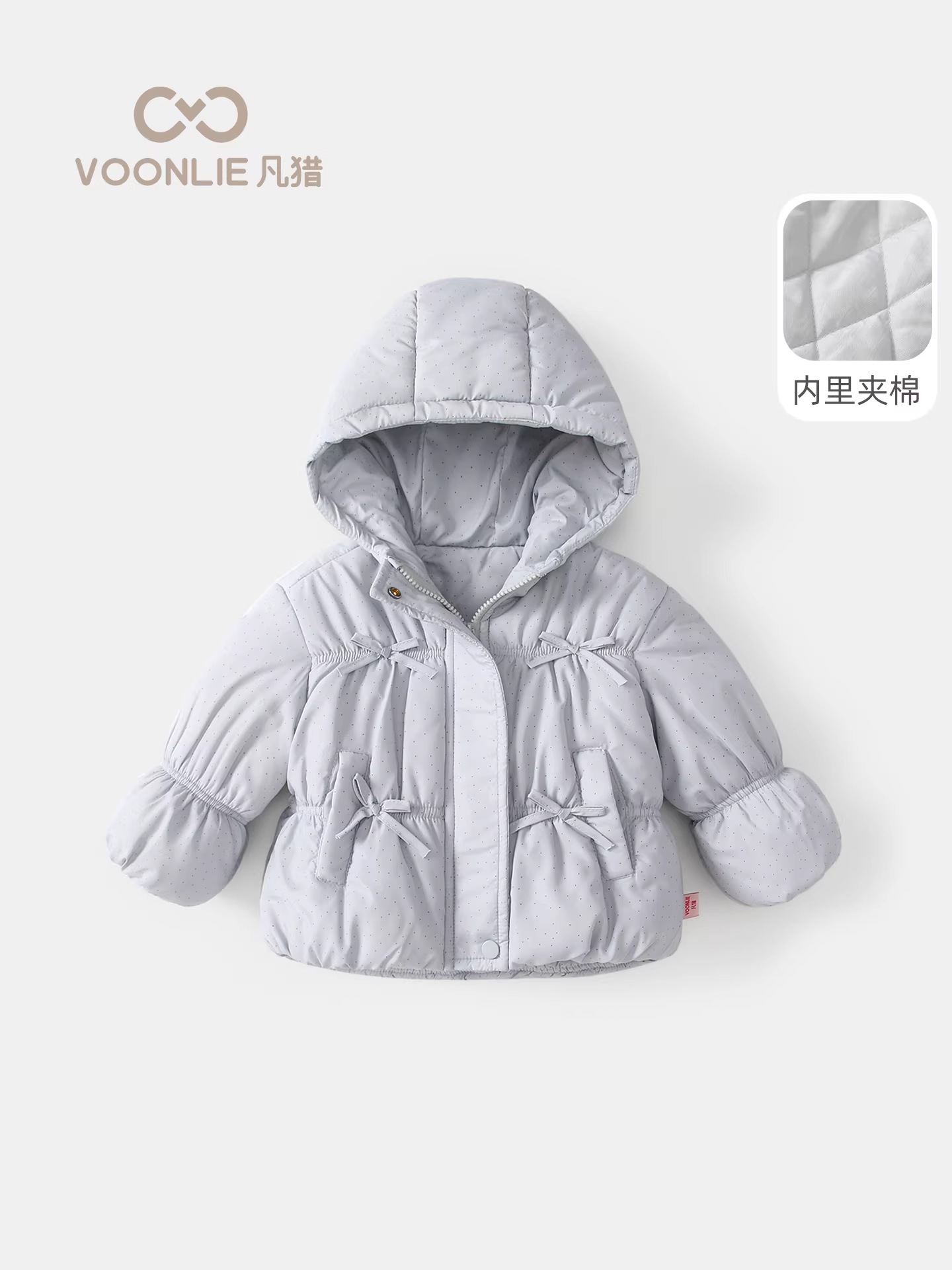 Áo khoác cotton mùa đông cho bé gái Fanhai, thời trang, dày dặn, ấm áp, có mũ trùm đầu cho bé mùa đông