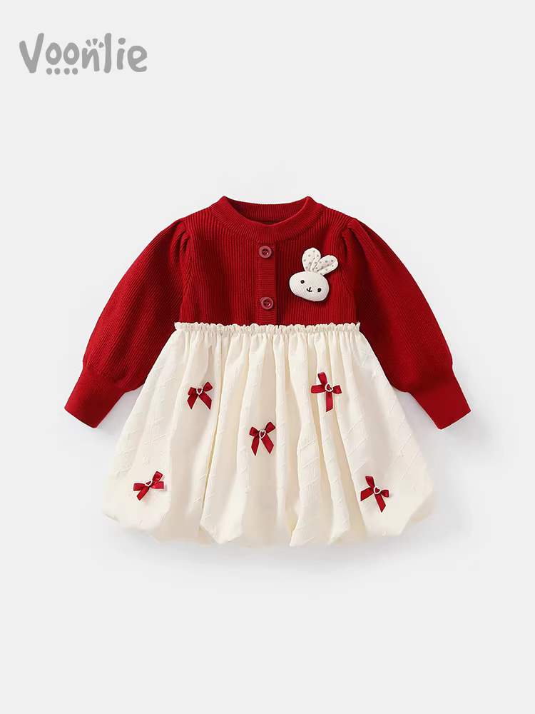 Váy bé gái Fanhai Váy công chúa thời trang mùa thu Váy công chúa cho bé một tuổi Tiệc sinh nhật mùa thu đông