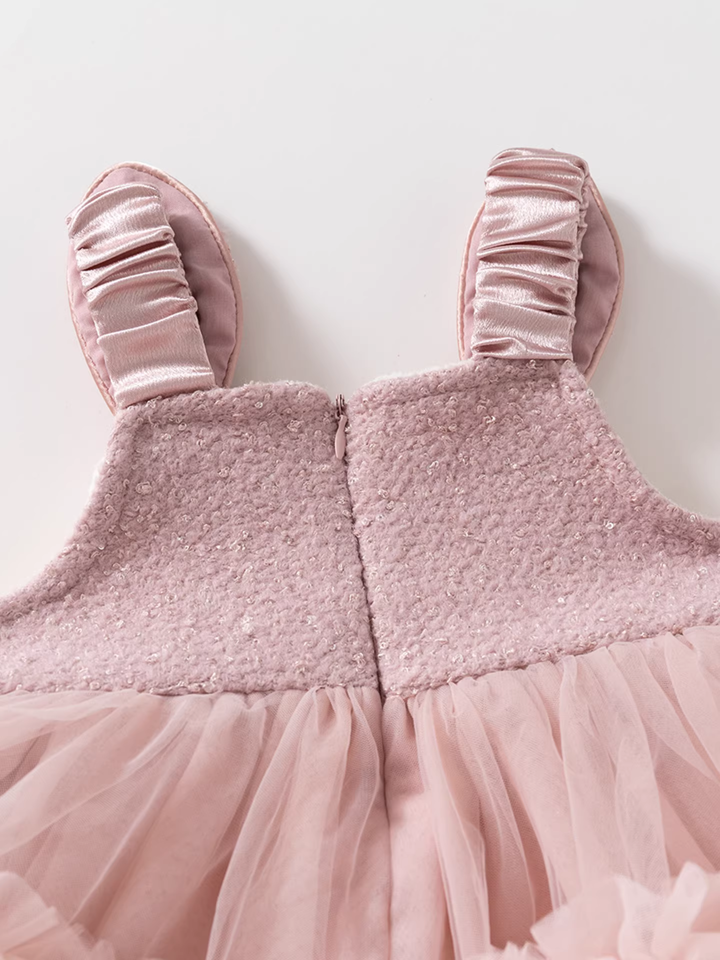 Váy mùa đông cho bé gái Fanhai Váy công chúa có dây đeo lót lông cừu sành điệu cho bé gái Váy một tuổi mùa đông