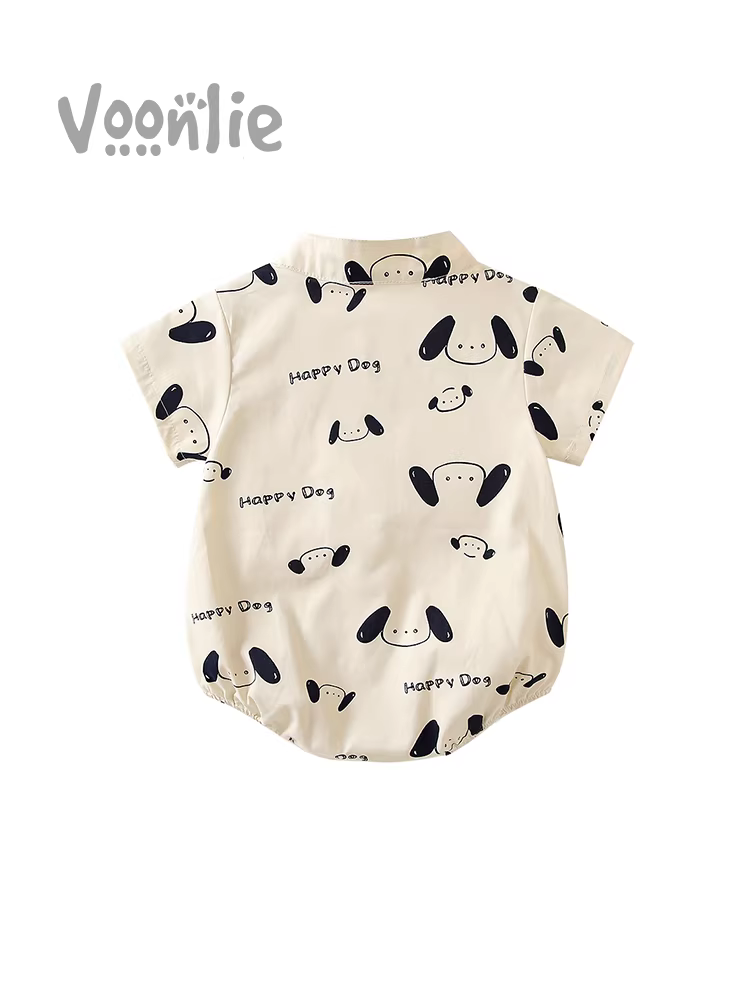 Fanhai Bé Mùa Hè Romper Áo Liền Quần Quần Áo Sơ Sinh Bé Trai Jumpsuit Full Tháng Trăm Ngày Romper Mùa Hè Phong Cách Mỏng