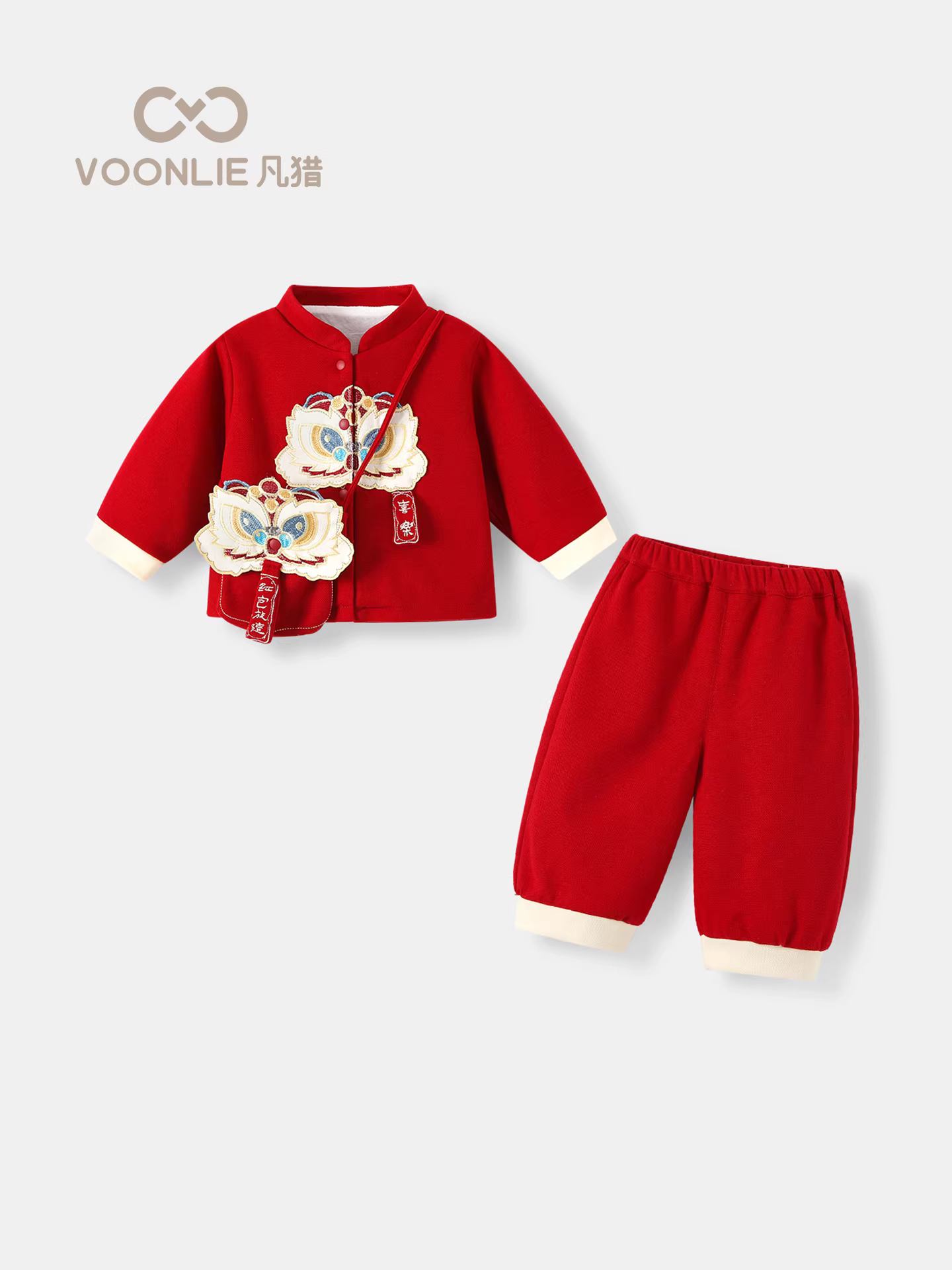 Bộ trang phục Hanfu cho bé Bộ trang phục mùa thu 2025 Phong cách mới cho bé Phong cách Trung Hoa Bộ đồ Tang Phong cách truyền thống Trung Quốc cho bé trai và bé gái một tuổi Mùa xuân và mùa thu