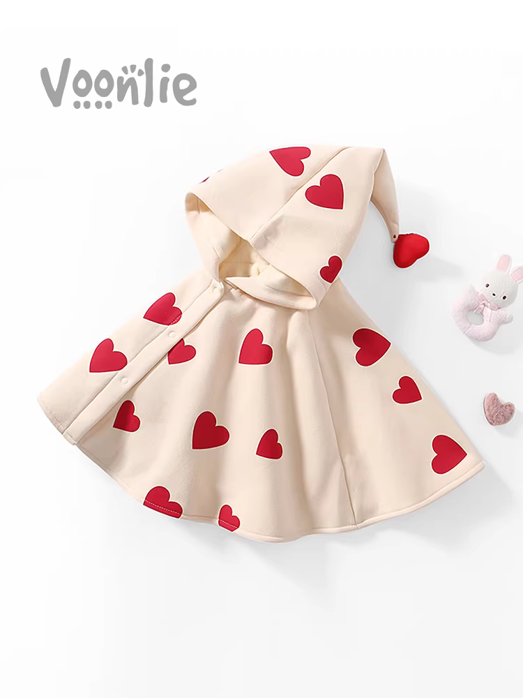 Fanhai áo choàng cho bé mùa thu đông quần áo bé gái sơ sinh ngoài trời áo choàng chống gió chăn công chúa trẻ em khăn choàng ấm áp