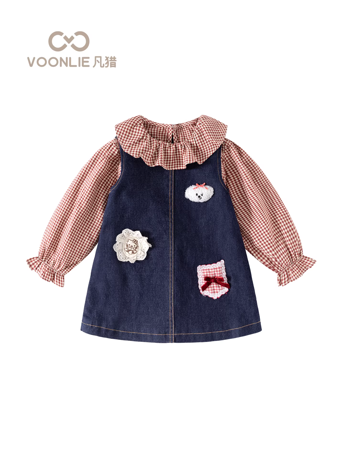 Váy denim bé gái thu đông 2025 kiểu mới, váy công chúa trẻ em, váy bé gái thời trang, váy bé sơ sinh mùa xuân thu