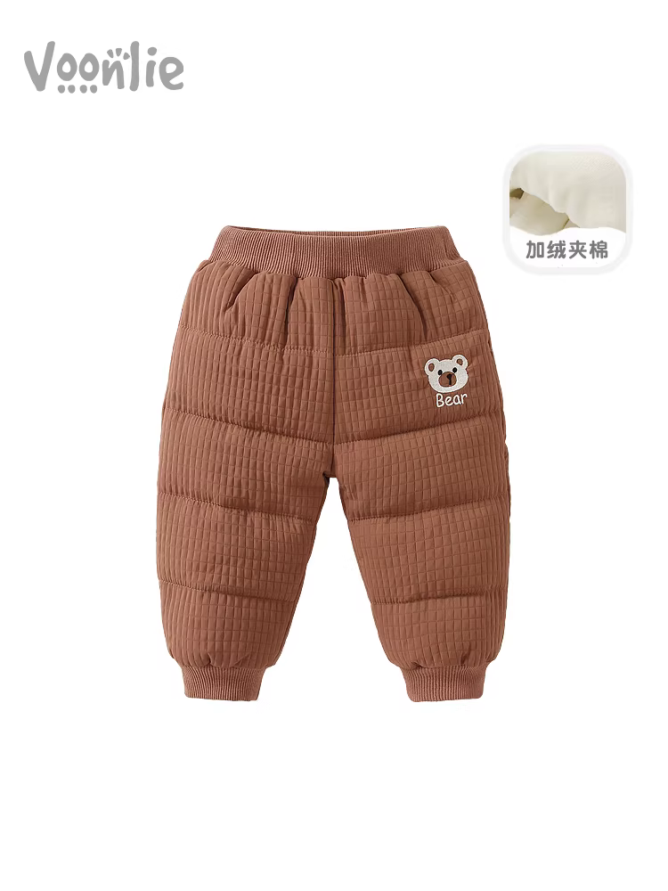 Fanhai quần cotton bé trai mặc mùa đông cho bé quần trẻ em thường ngày quần áo ngoài quần dài trẻ sơ sinh lót lông cừu ấm áp mùa đông
