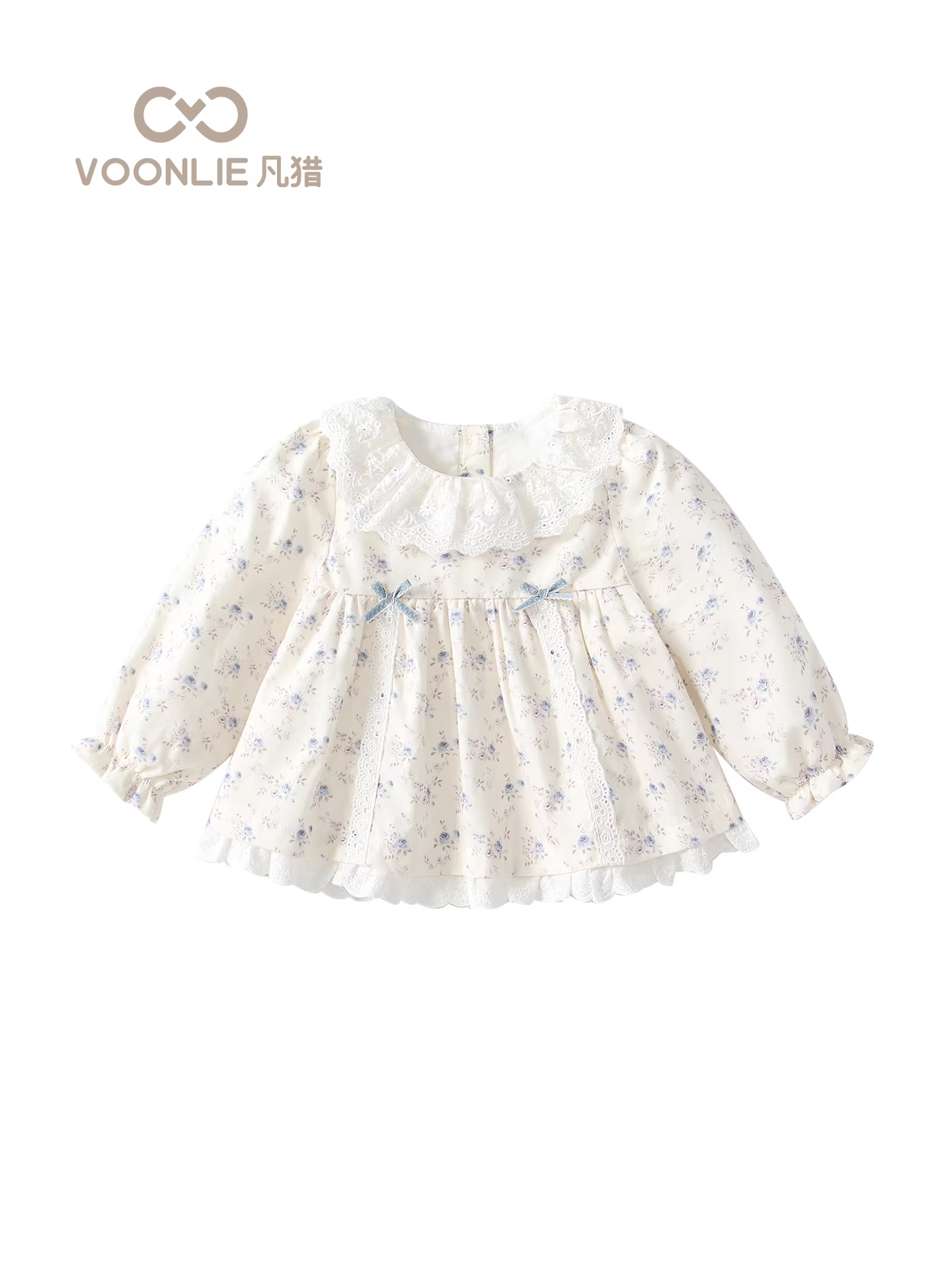 Áo sơ mi nữ Fanhle Thu Đông 2025 kiểu mới thời trang trẻ em áo búp bê họa tiết hoa áo bé gái mặc xuân thu