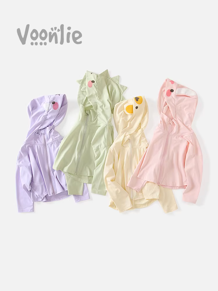 Quần áo chống nắng cho bé gái, kiểu dáng mỏng mùa hè, áo khoác chống nắng có mũ thời trang mới năm 2025 cho trẻ em, áo điều hòa mùa hè cho bé