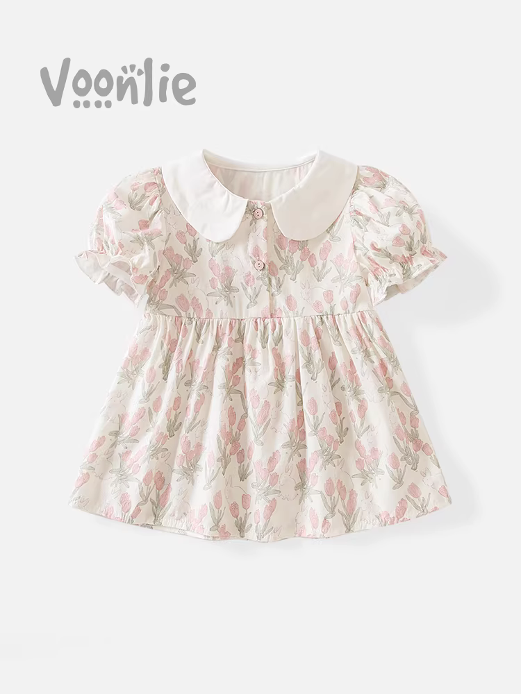 Váy bé gái mùa hè 2025 kiểu mới thời trang, váy công chúa hoa nhí cho trẻ sơ sinh, váy sinh nhật 1 tuổi mùa hè