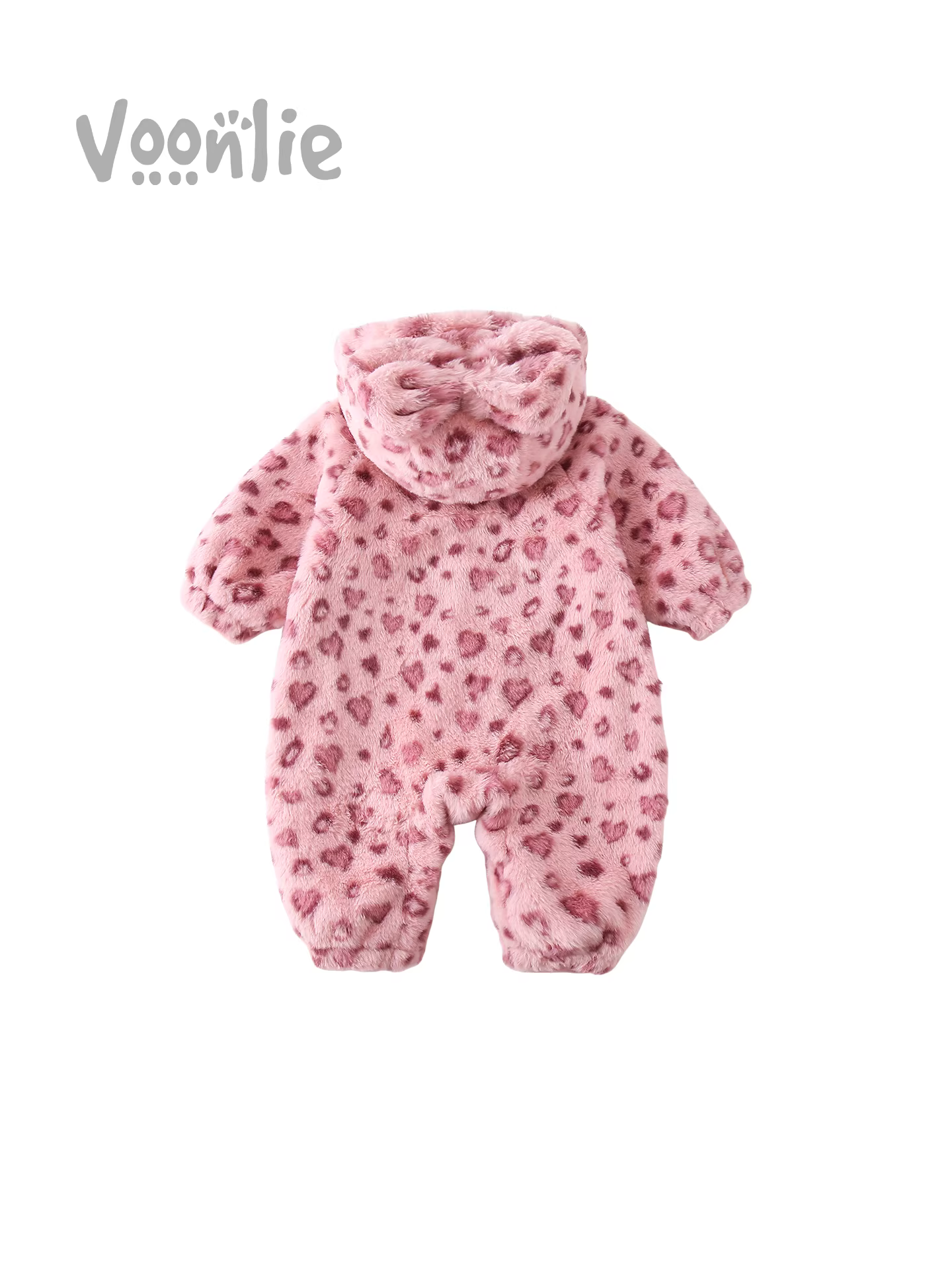 Fanhai quần áo trẻ em mùa đông trang phục sơ sinh bé gái lót lông cừu áo liền quần trăng tròn trăm ngày đi chơi áo liền quần bò phù hợp với mùa đông