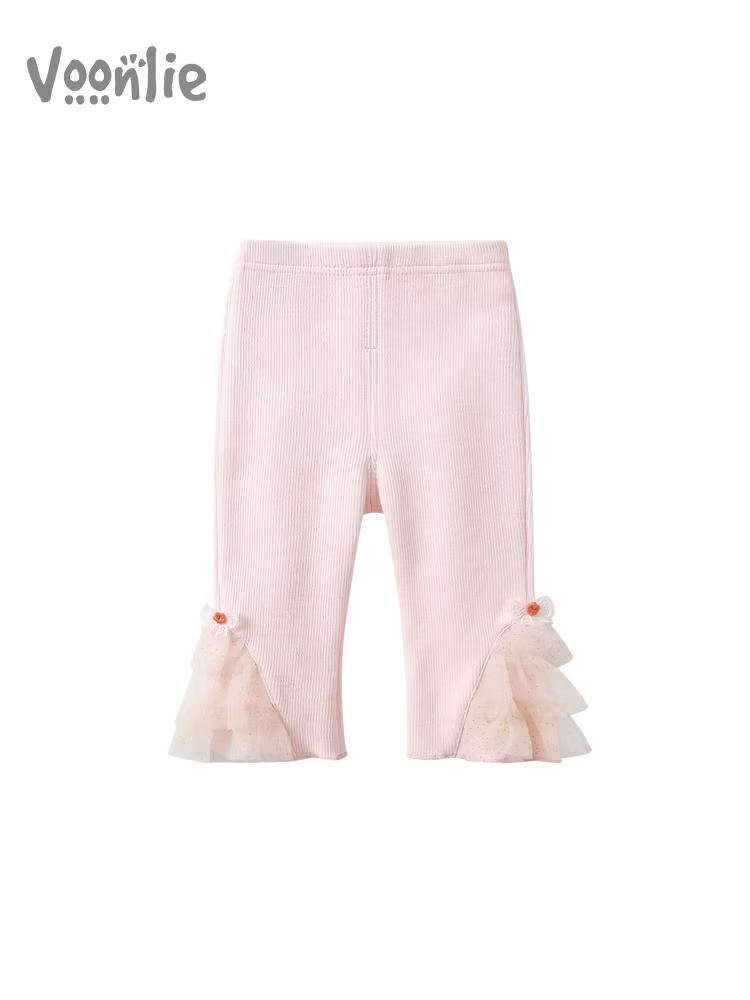 Quần legging nữ Fanhle Thu Đông 2025 Quần trẻ em thời trang mới mặc ngoài Quần thường ngày cho trẻ em đa năng cho mùa xuân và mùa thu