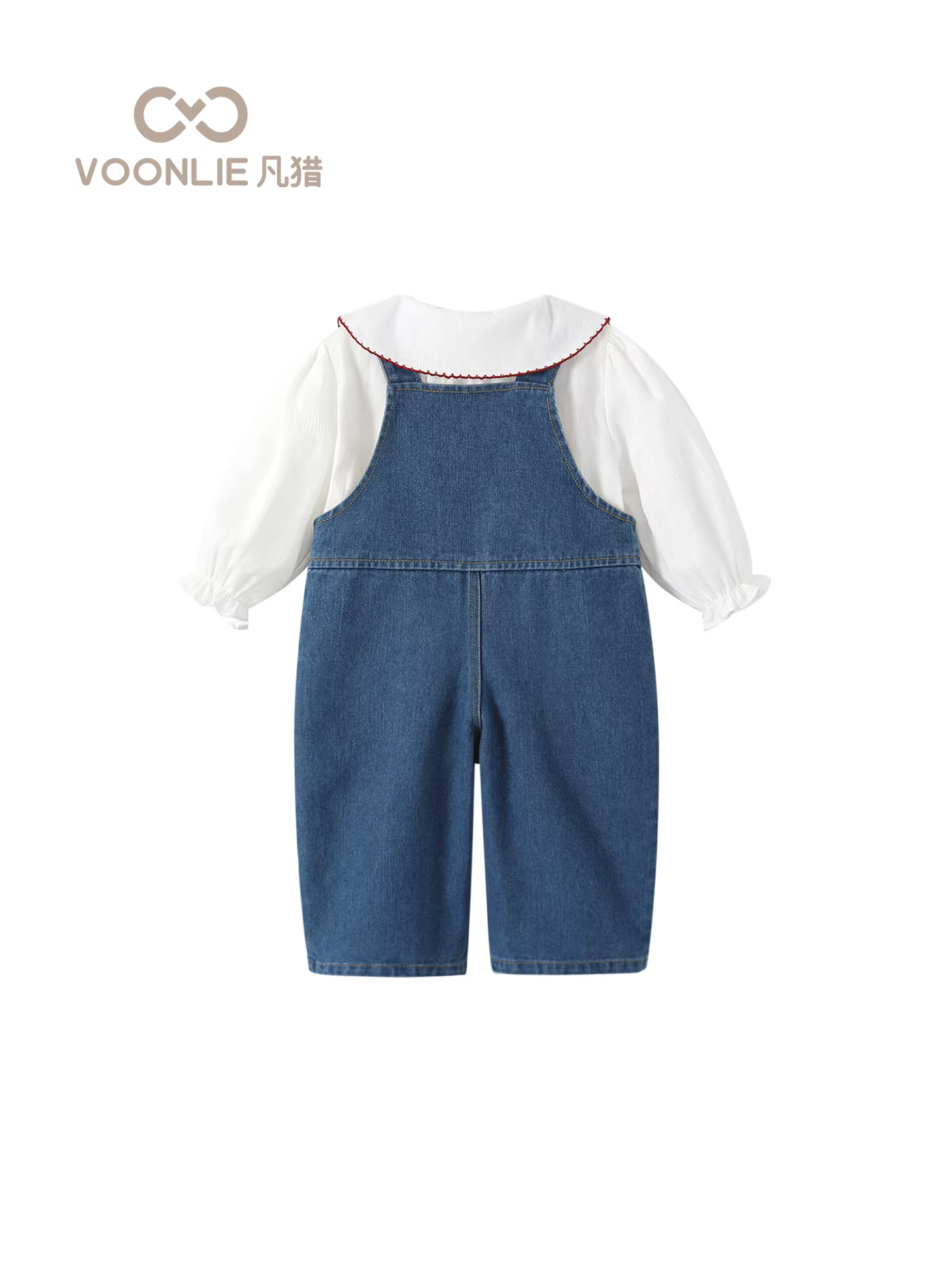 Quần yếm nữ Fanhle Thu Đông 2025 Quần dài thời trang mới cho bé Quần jean đa năng cho trẻ sơ sinh Xuân Thu