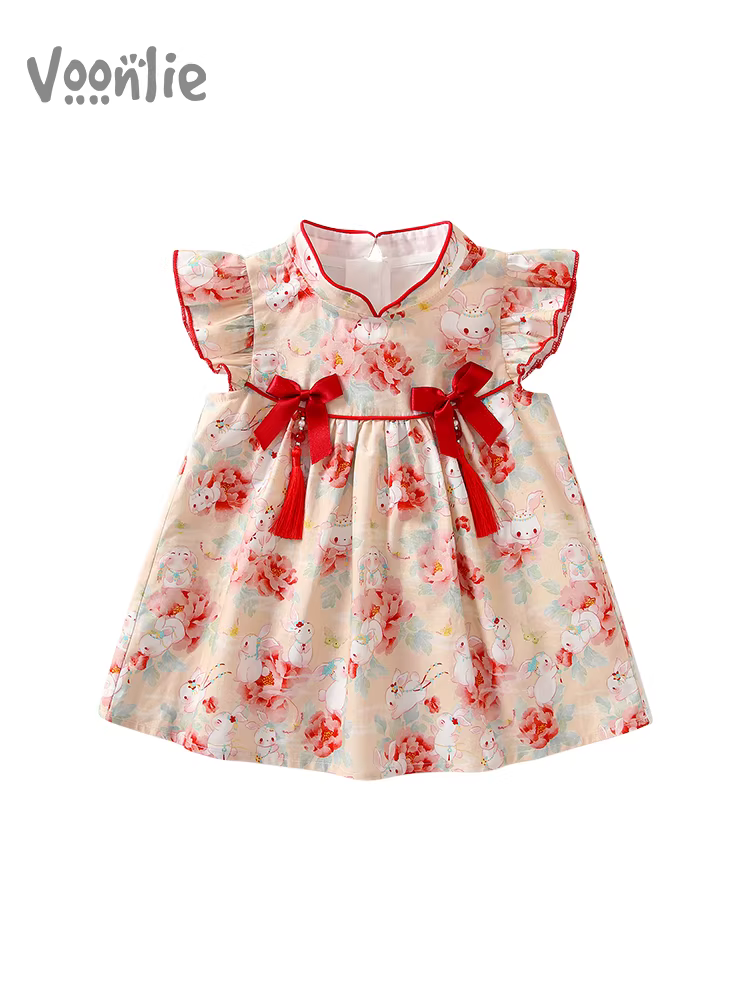 Váy bé gái Fanhai trang phục mùa hè váy công chúa thời trang trẻ em váy sinh nhật đầu tiên của bé gái váy mùa hè phong cách Trung Hoa