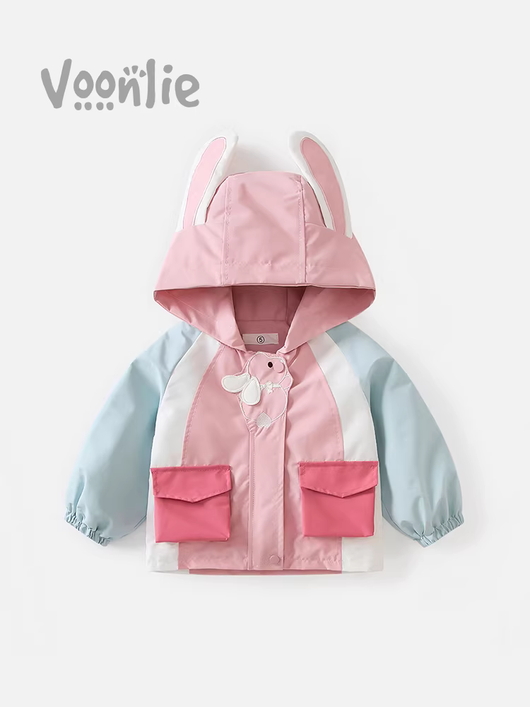 Áo khoác ngoài cho bé gái, thời trang thu đông 2025, kiểu mới, áo gió trẻ em thời trang, áo khoác có mũ chống gió cho bé, mùa xuân thu