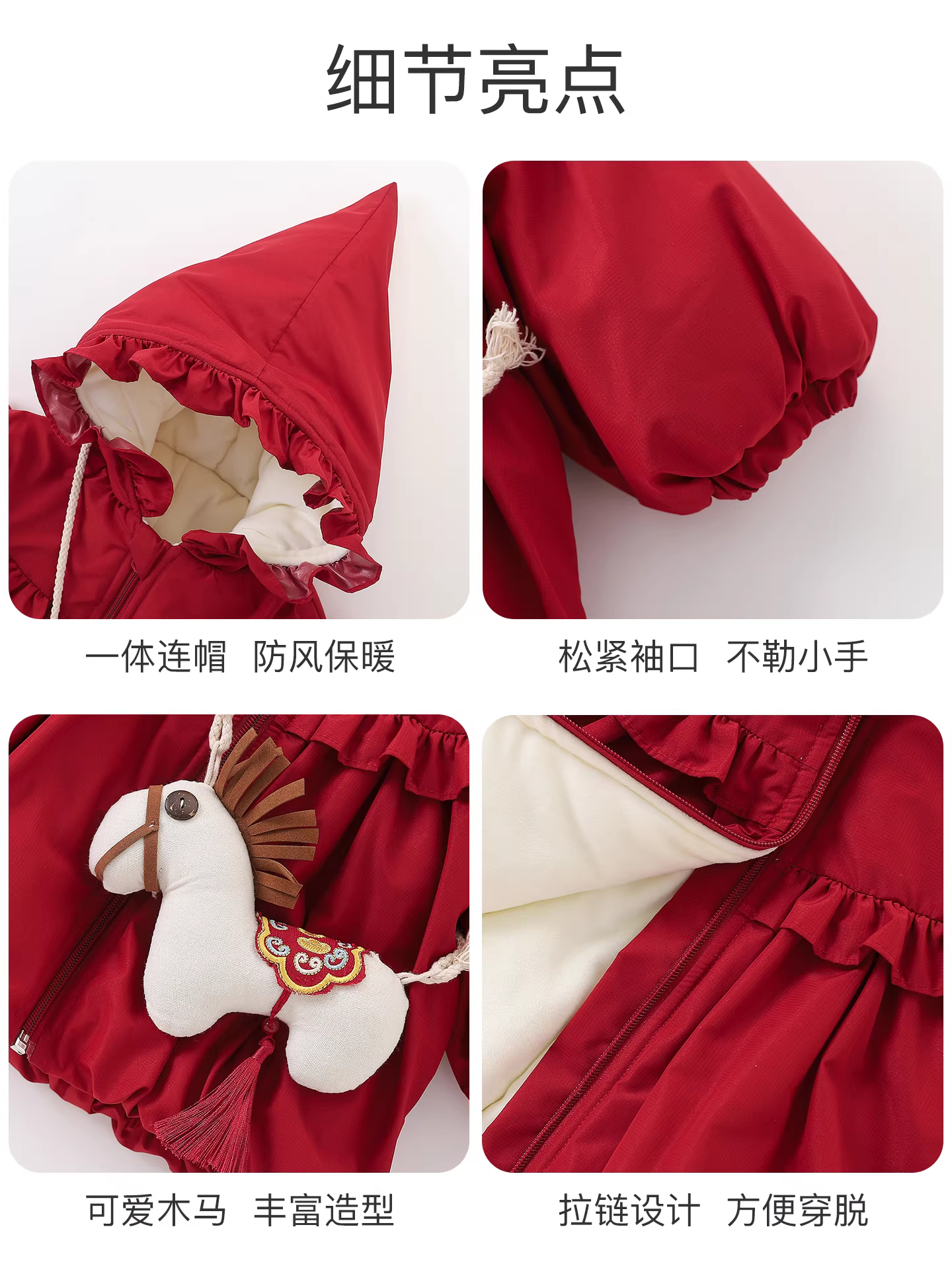 Áo khoác mùa đông Fanhle cho bé gái 2025 kiểu mới, áo khoác giữ ấm lót lông cừu chống gió cho bé gái, áo khoác có mũ cho mùa đông