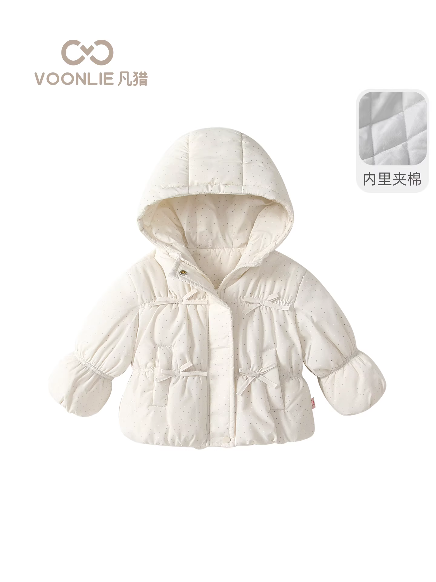 Áo khoác cotton mùa đông cho bé gái Fanhai, thời trang, dày dặn, ấm áp, có mũ trùm đầu cho bé mùa đông