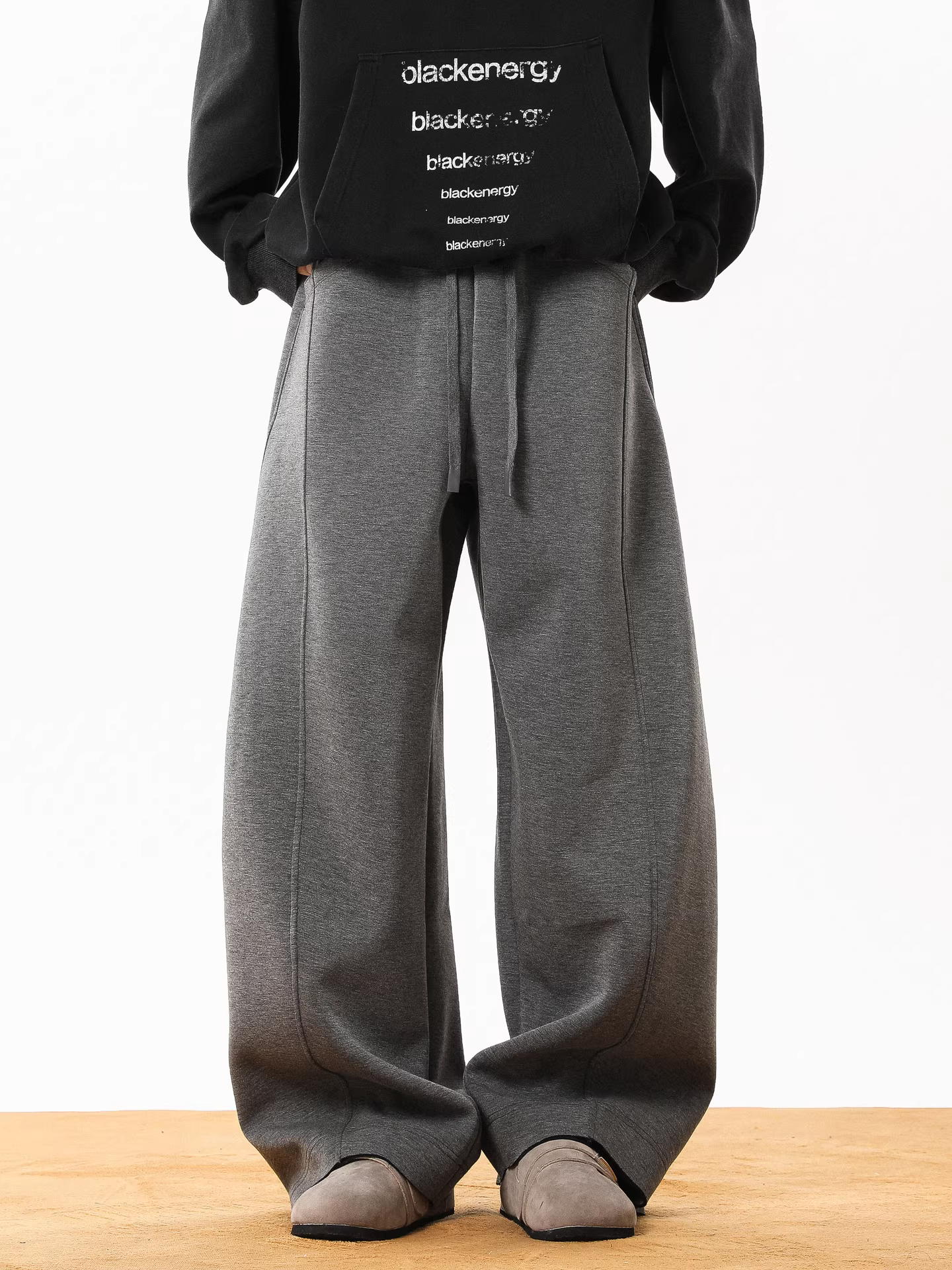 Wukong có sẵn quần thể thao nam kiểu Mỹ thời thượng, chất liệu dày dặn, có dây rút, kiểu dáng vintage, rộng rãi, đa năng, phong cách thường ngày.