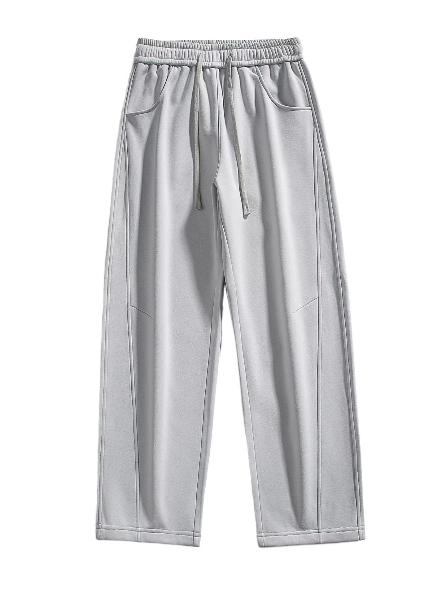 Wukong có sẵn quần thể thao nỉ dày dặn, phong cách Mỹ đơn giản, màu trơn, thời thượng dành cho nam và nữ, quần dài ấm áp đa năng kiểu retro dành cho cặp đôi.