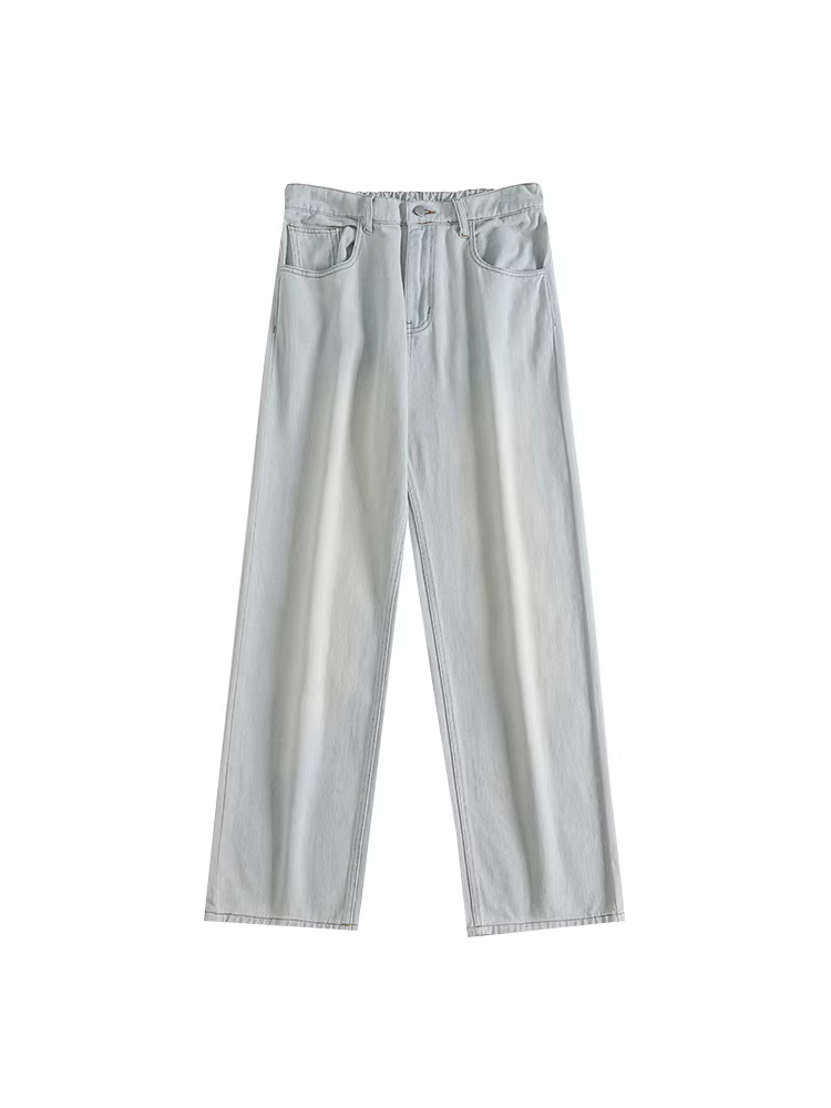 Ngộ Không có sẵn quần jean nam kiểu Mỹ cổ điển, dáng thẳng, xước nhẹ, phong cách đường phố, rộng rãi, hợp thời trang, đa năng.