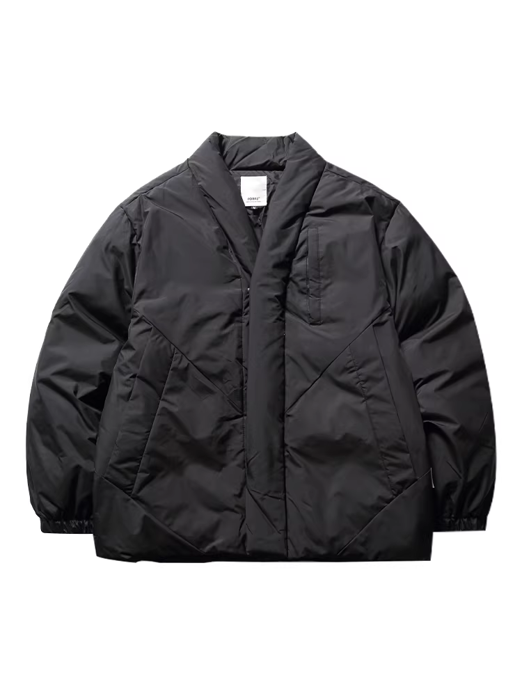 Wukong có sẵn áo khoác cotton dày dặn cao cấp màu đen mùa đông dành cho nam, thương hiệu thời thượng, dáng rộng, ấm áp, áo khoác cotton đa năng dành cho cặp đôi.