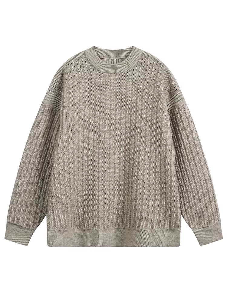 Wukong có sẵn áo len cổ tròn kiểu cổ điển dành cho nam và nữ, áo len dáng rộng đa năng, phong cách thời thượng mùa thu dành cho cặp đôi.