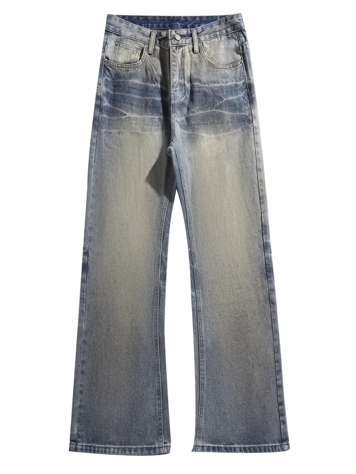 Ngộ Không có sẵn quần jean nam ống thẳng, chất liệu cleanfit, kiểu dáng thời thượng, quần dài ống rộng, phong cách retro Mỹ, đa năng.