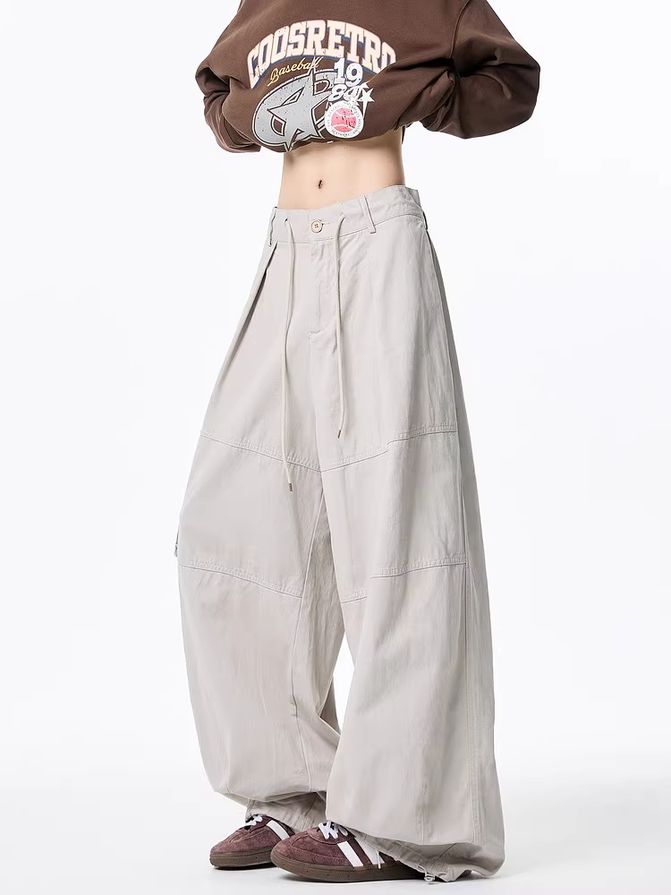 Wukong có sẵn quần cargo ống thẳng phong cách retro dã ngoại nhiều túi dành cho nam, quần ống rộng đa năng, phong cách thời trang, thương hiệu nổi tiếng.
