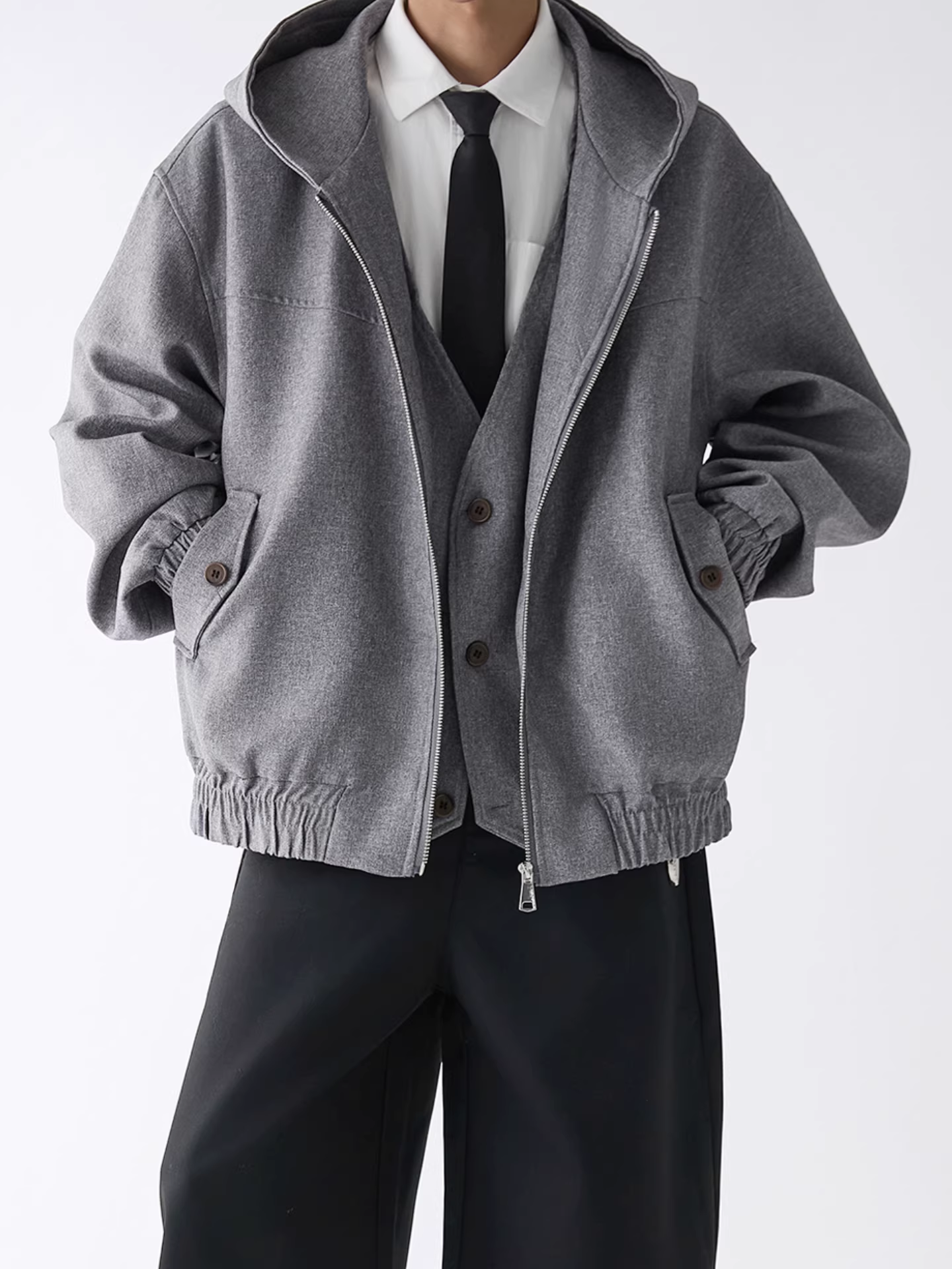 Wukong có sẵn áo khoác có mũ trùm đầu kiểu cổ điển, nặng, dành cho nam và nữ, áo khoác thời trang rộng rãi, cao cấp, phong cách thường ngày dành cho cặp đôi.