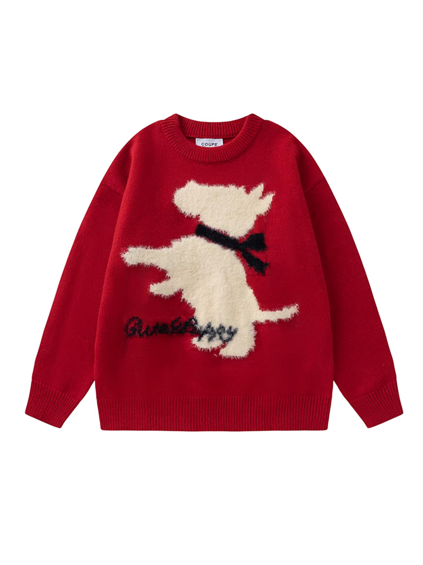 Áo len dệt kim cổ tròn họa tiết chó vui nhộn phong cách cổ điển đường phố Ngộ Không Youhuo dành cho nam, kiểu dáng thời trang thương hiệu, áo len cặp đôi thường ngày