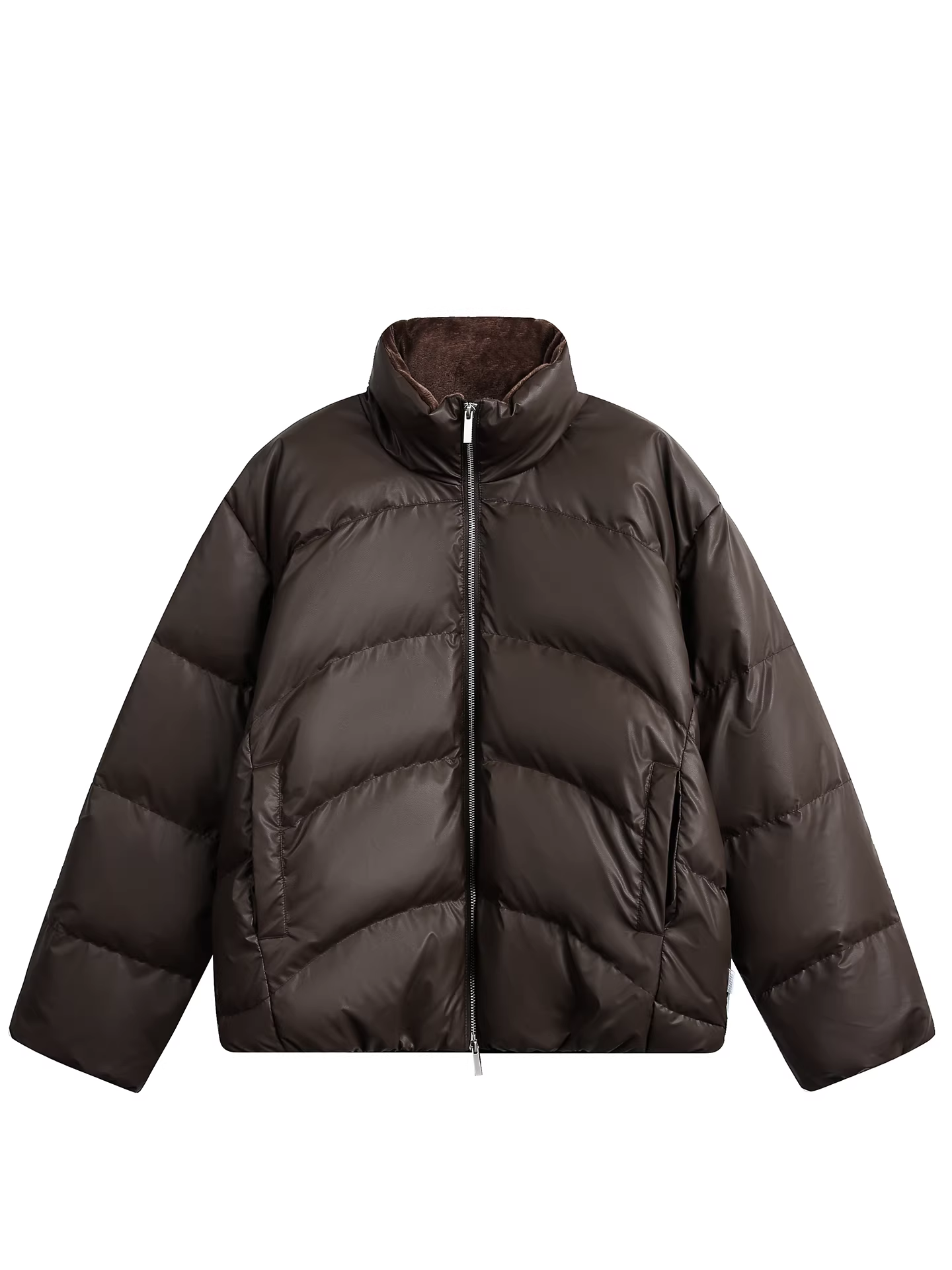 Wukong có sẵn áo khoác phao cổ đứng chống gió và giữ ấm bằng da PU Melard dành cho nam và nữ, áo khoác da mùa đông 80% lông vịt trắng.