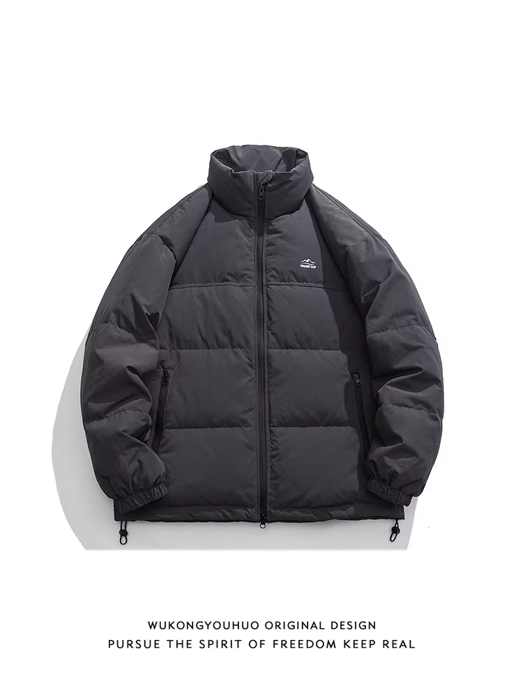 Wukong có sẵn áo khoác lông vũ cổ đứng mùa đông 85% lông vịt trắng dành cho nam, áo khoác lót bông ấm áp phong cách núi non cổ điển dành cho cặp đôi.