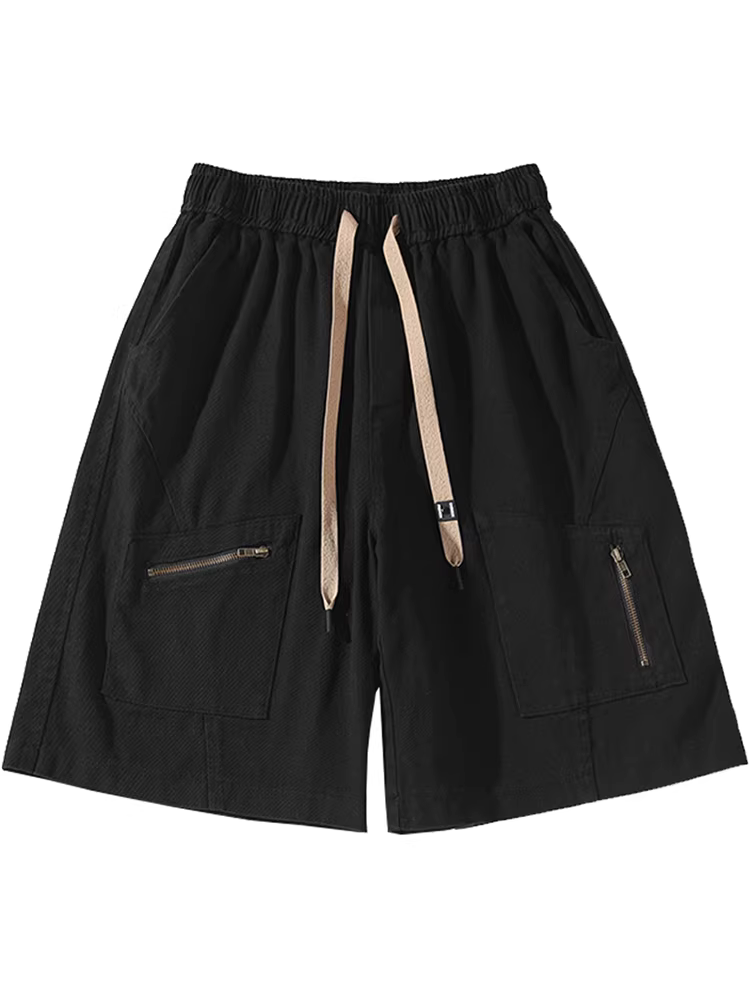 Wukong có sẵn quần short cargo nhiều túi phong cách Nhật Bản cổ điển dành cho nam, kiểu dáng thời trang đường phố mùa hè, rộng rãi, đa năng, quần short năm phần.