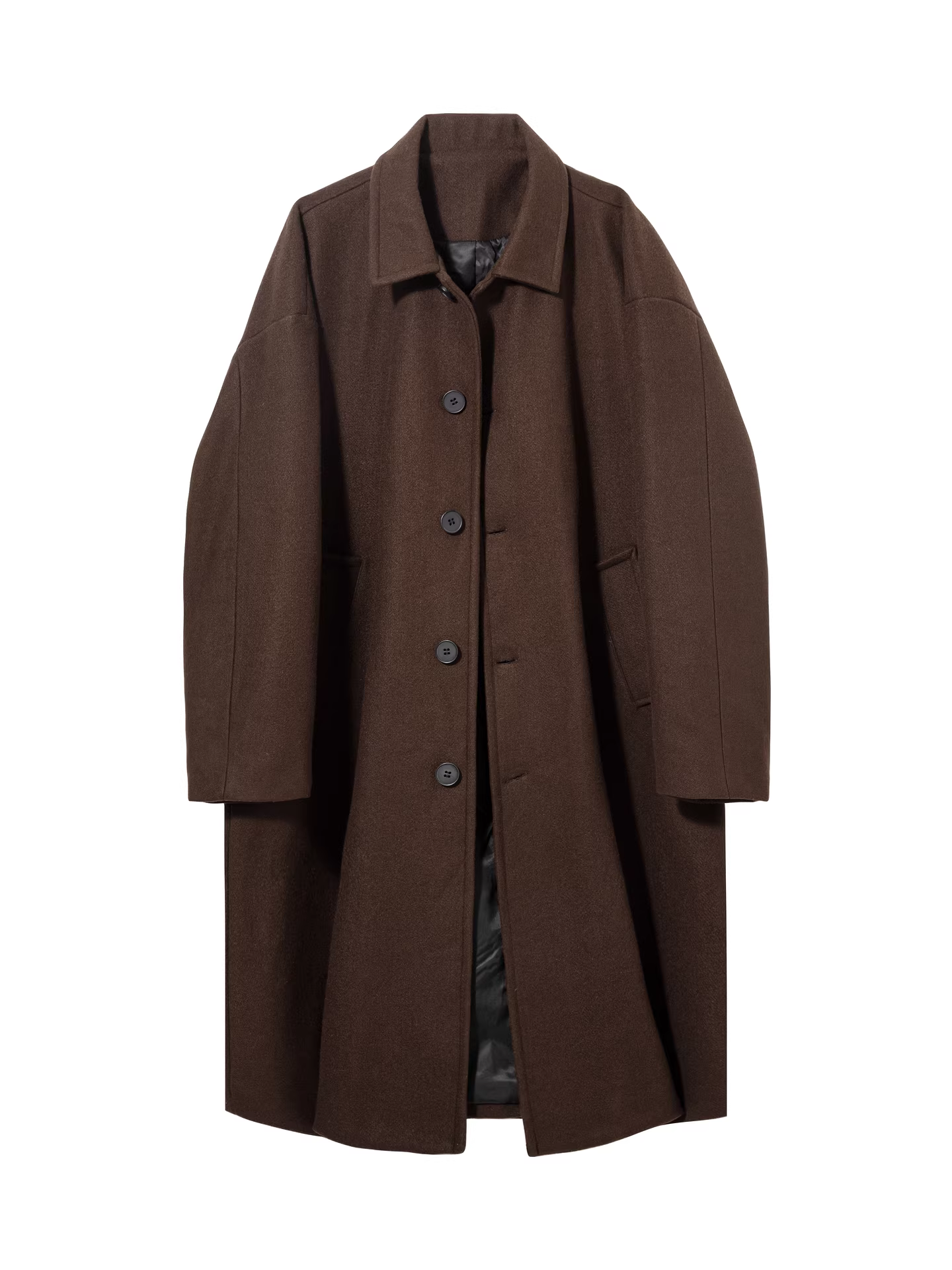 Wukong có sẵn áo khoác len dài trung bình màu trơn cao cấp kiểu cổ điển dành cho nam và nữ, mùa thu đông, dáng rộng, áo khoác đôi đa năng.