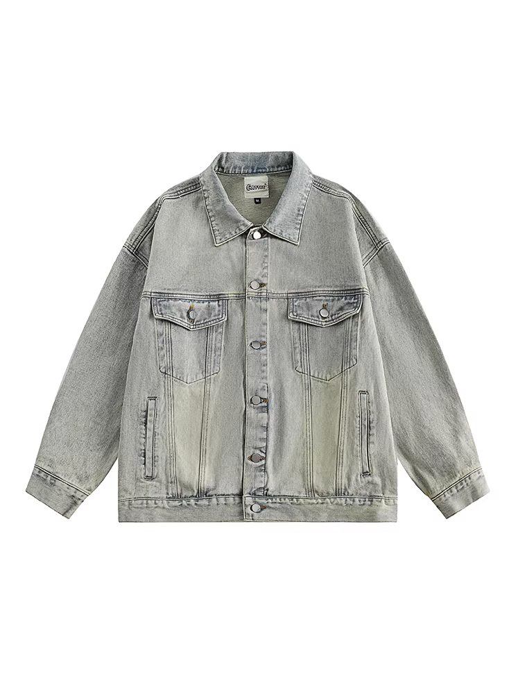 Wukong có sẵn áo khoác denim kiểu Mỹ cổ điển đã qua xử lý cho nam và nữ, phong cách đường phố thời thượng, kiểu BF, áo khoác cặp đôi cá tính và đa năng.