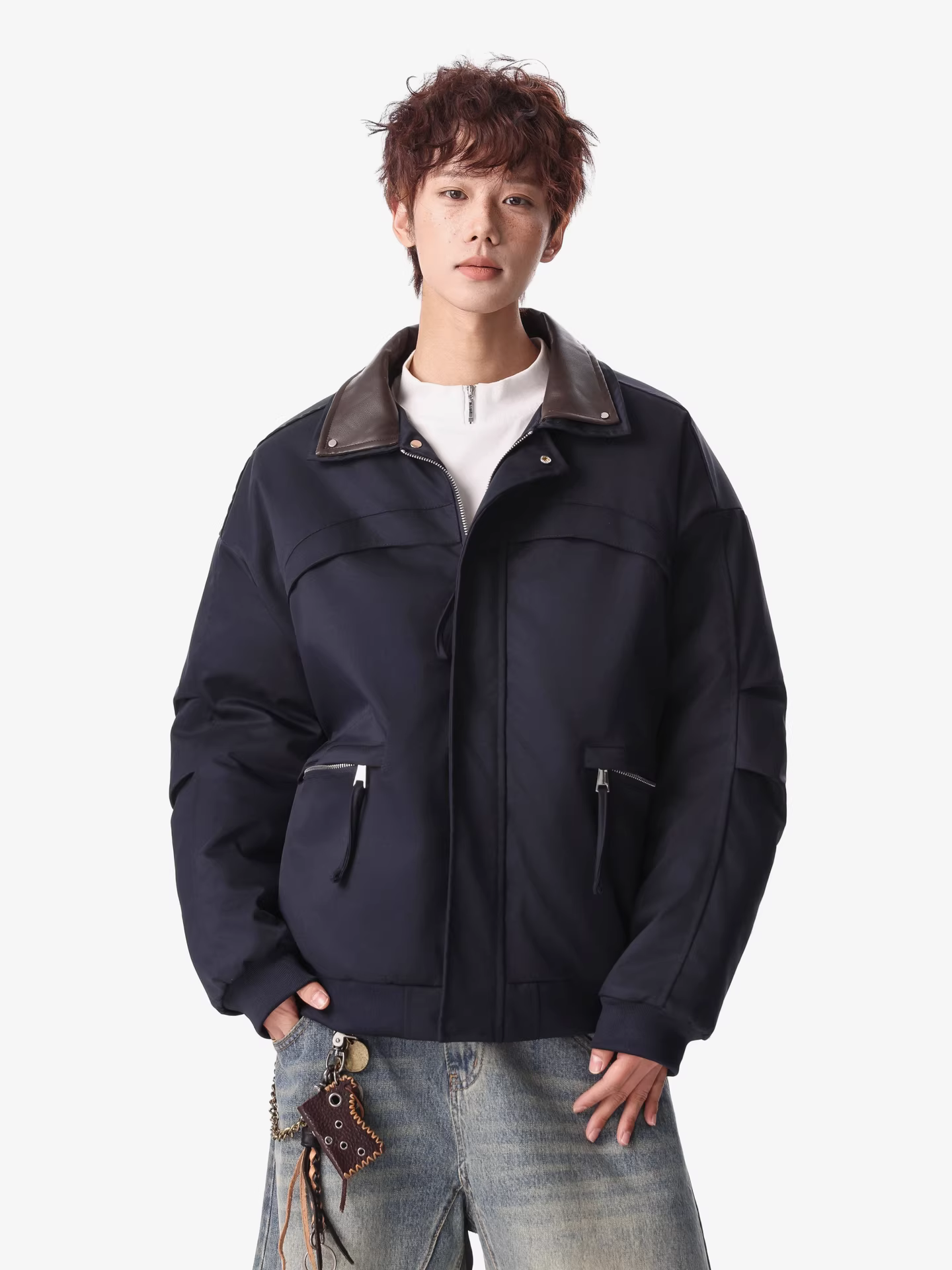 Wukong có sẵn áo khoác cotton cổ đôi kiểu Mỹ thời thượng, thiết kế phá cách dành cho nam, áo khoác cotton dày dặn đa năng phong cách cổ điển mùa đông dành cho cặp đôi.