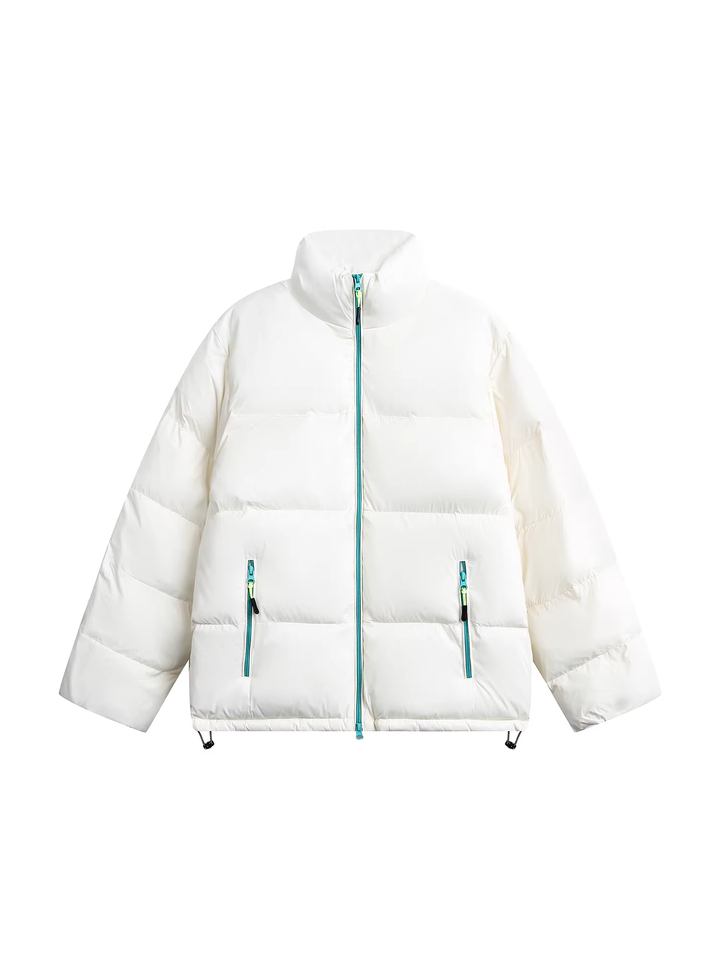 Áo khoác cotton nam cổ đứng khóa kéo phối màu đơn giản mùa đông của Wukong, thương hiệu thời thượng, dáng rộng, dày dặn, ấm áp.