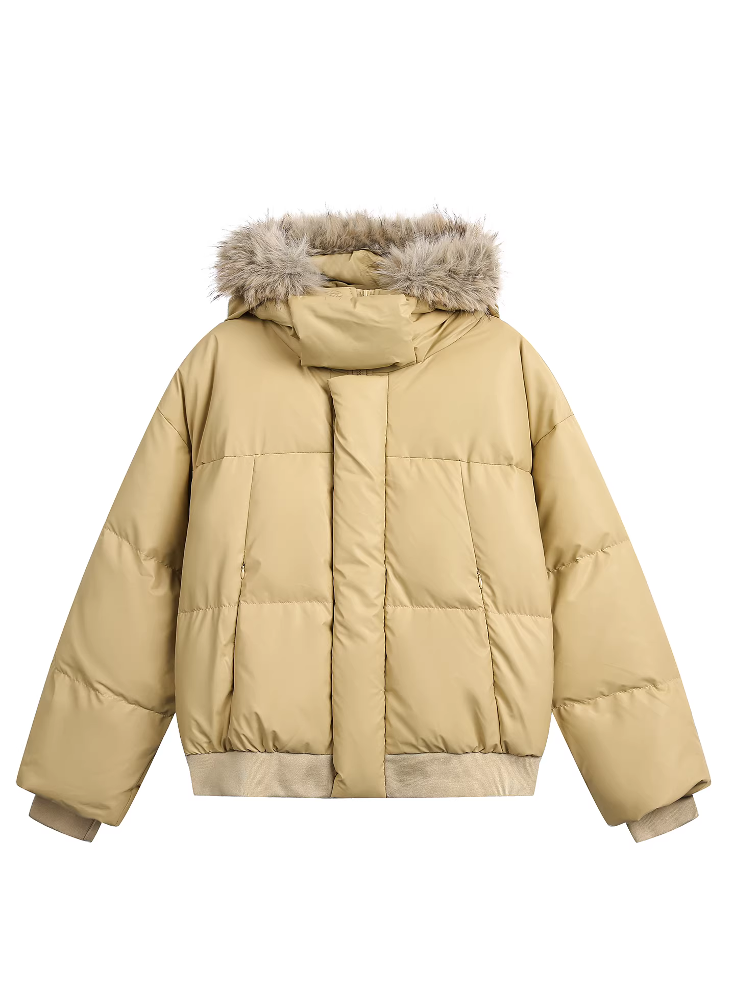 Áo khoác phao có mũ trùm đầu, cổ lông vũ, chất liệu lông vũ trắng 90%, dày dặn và ấm áp, dành cho nam và nữ, thương hiệu Ngộ Không.