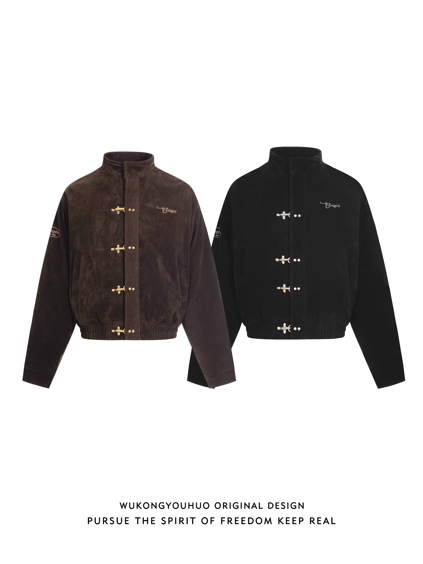 Wukong có sẵn áo khoác ngắn kiểu phi công bằng da lộn kiểu Mỹ, kiểu dáng Barn, dành cho nam, mùa đông, phong cách đường phố, chống lạnh và giữ ấm.