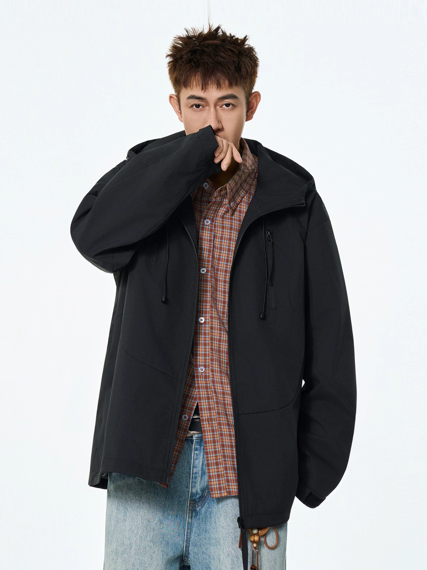 Wukong có sẵn áo khoác thể thao ngoài trời kiểu Mỹ, áo khoác có mũ dành cho nam, thời trang, đa năng, áo khoác cặp đôi.