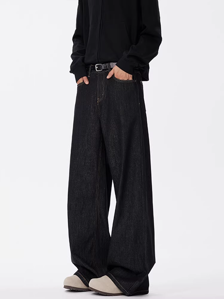 Wukong có sẵn quần jean ống rộng kiểu Mỹ cổ điển, ôm dáng, dành cho nam, thương hiệu thời thượng, quần dài ống thẳng, rộng rãi và bay bổng, đa năng.