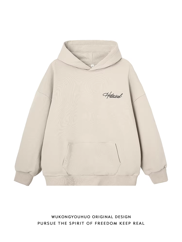 Wukong có sẵn áo hoodie thêu chữ theo phong cách Mỹ cổ điển, hợp thời trang dành cho nam và nữ, kiểu dáng rộng rãi, phong cách đường phố, áo hoodie đa năng dành cho cặp đôi.