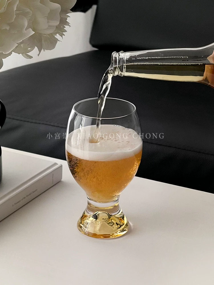 Ly bia Jinshan sáng tạo, ly bia lúa mạch thủ công cao cấp, sang trọng nhẹ nhàng, ly nước ép gia đình dung tích lớn, ly uống nước lạnh