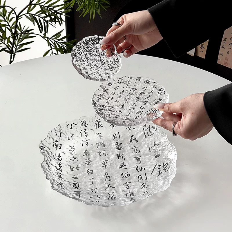 Đĩa đựng hoa quả kiểu Trung Hoa mới, đĩa tráng miệng, đĩa bánh ngọt, khay trà, đĩa đựng nước chấm, đế lót ly