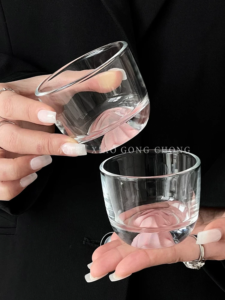 Cốc ngắm cảnh núi kiểu Trung Hoa, cốc chủ màu hồng, cốc trà thủy tinh, cốc trà cá nhân, cốc trà kung fu gia dụng, cốc nhỏ