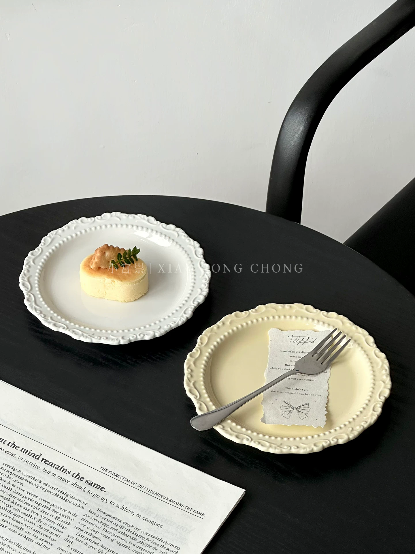 Đĩa bánh kiểu Pháp cổ điển, đĩa tráng miệng gốm sứ nổi, đĩa ăn nhẹ, đồ dùng bàn ăn gia đình cao cấp, đĩa, chén