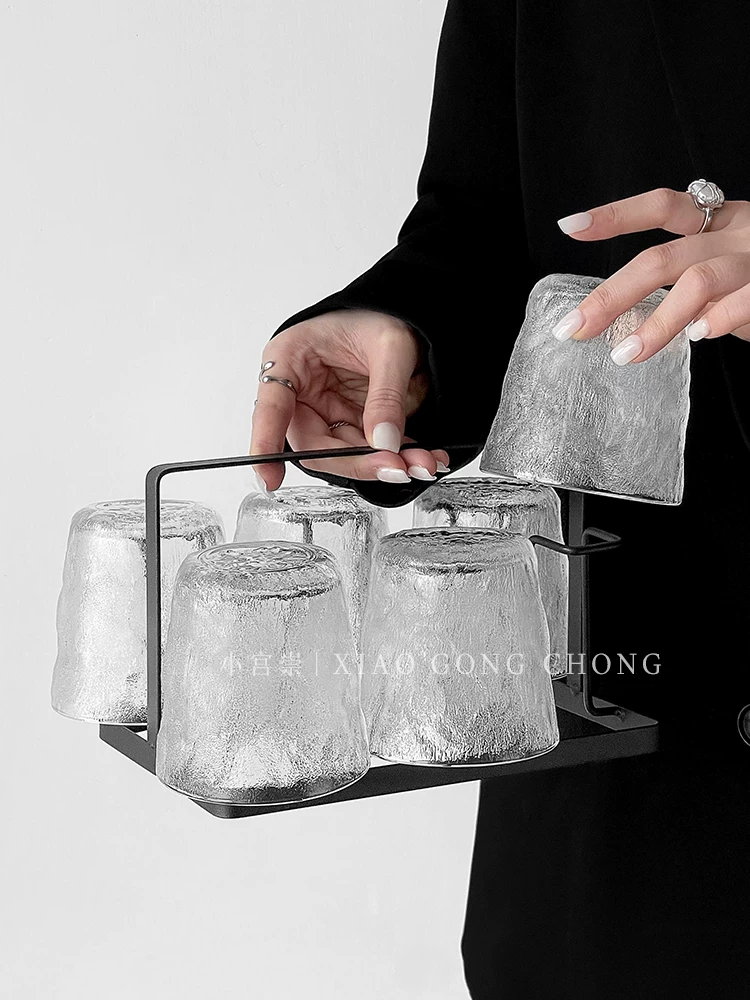 Ly thủy tinh Glacier dùng trong nhà, bộ ly gia đình cao cấp, ly nước ép, ly trà, ly rượu vang đỏ