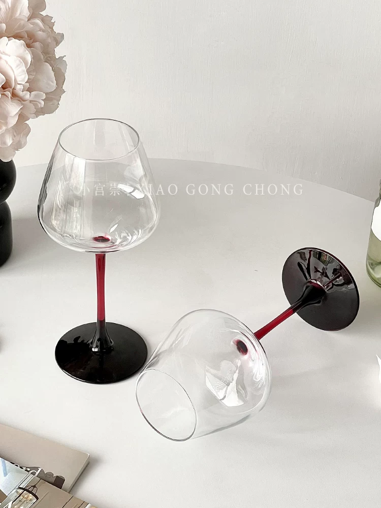 Ly rượu vang đỏ kiểu châu Âu, kiểu dáng sang trọng cao cấp, ly rượu vang lớn, ly rượu sâm banh, cốc thủy tinh
