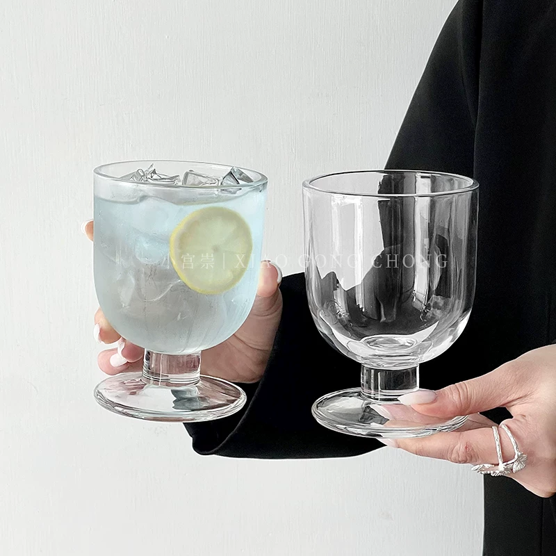 Ly thủy tinh ngắn kiểu Instagram, phong cách cổ điển đơn giản, dùng uống nước lạnh, cocktail, nước ép, cà phê.