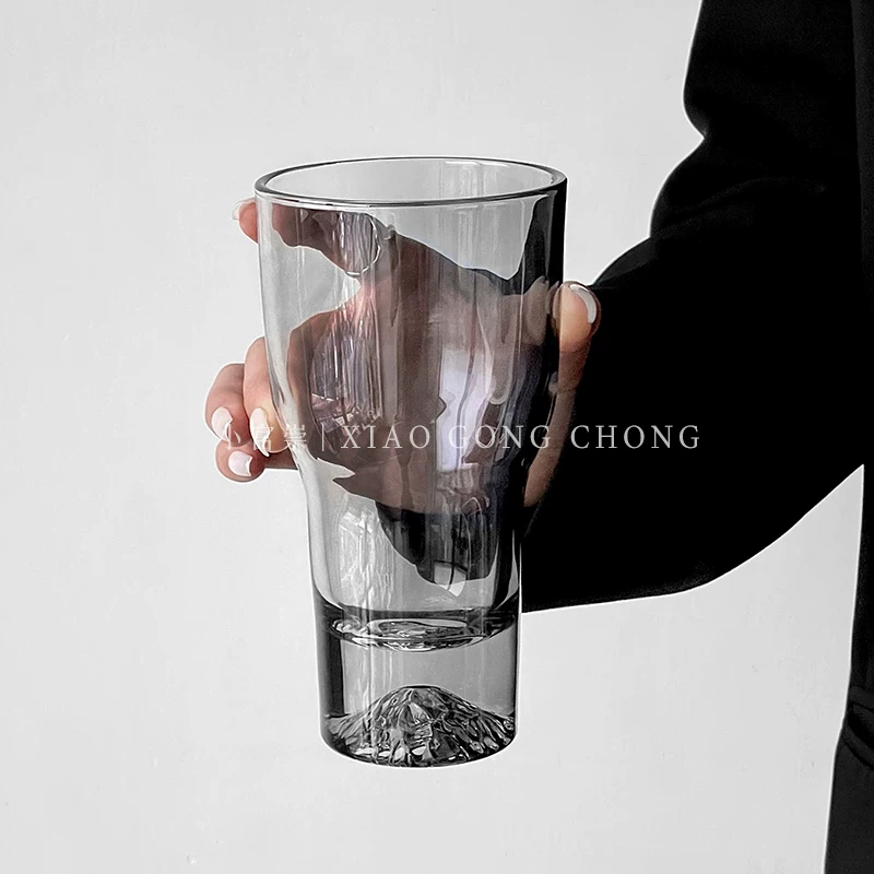 ins ly thủy tinh nhìn ra núi màu tro ly thủy tinh hình tảng băng trôi ly bia dung tích lớn ly nước ép ly sữa cao cấp ly nước giải khát